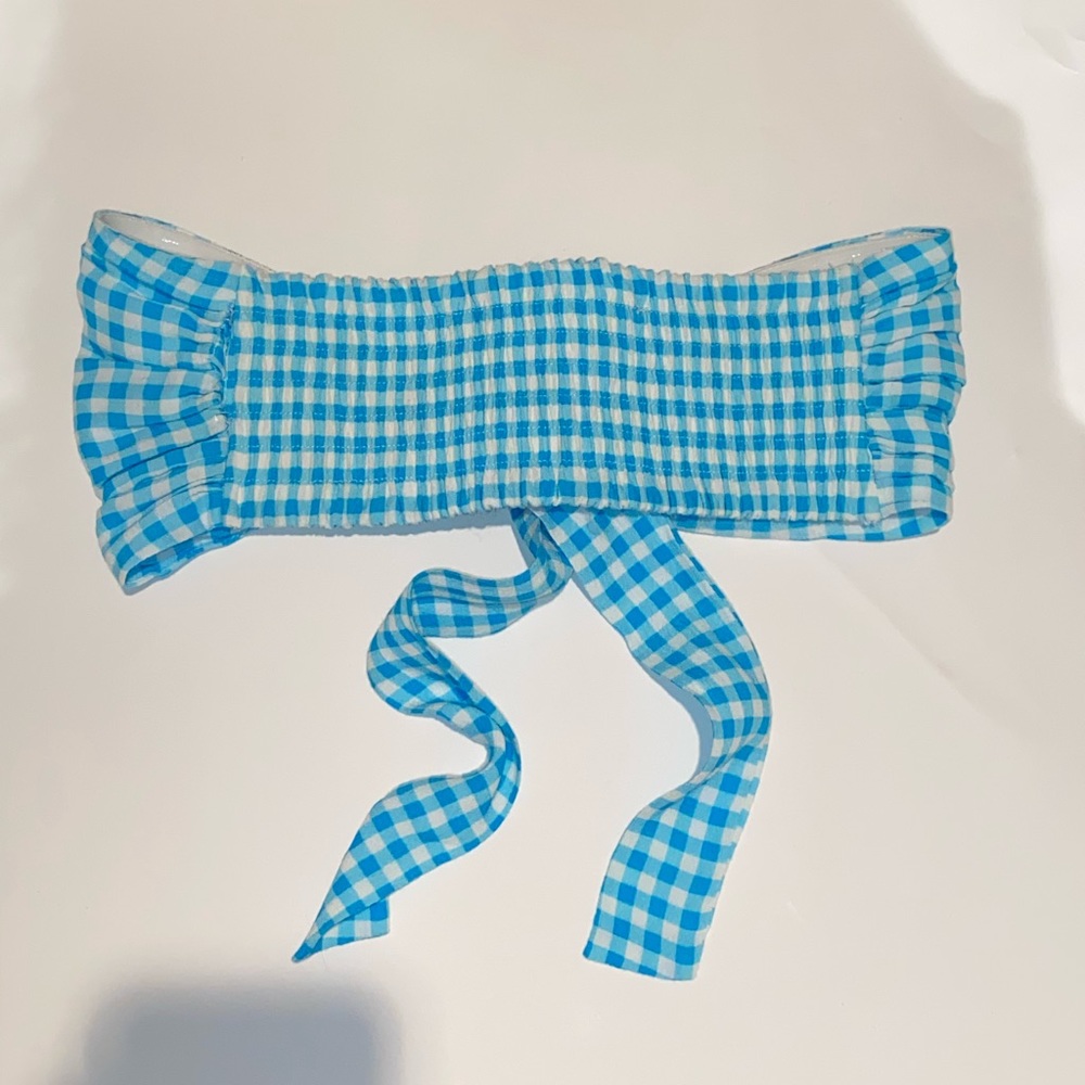 Woman's Planet Blue Tie Bandeau Top XS/S - Picture 7 of 7